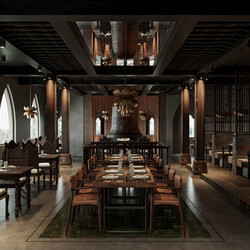 3D Model Interior Restaurant 79 Scenes File 3dsmax By Hoang Tung 
