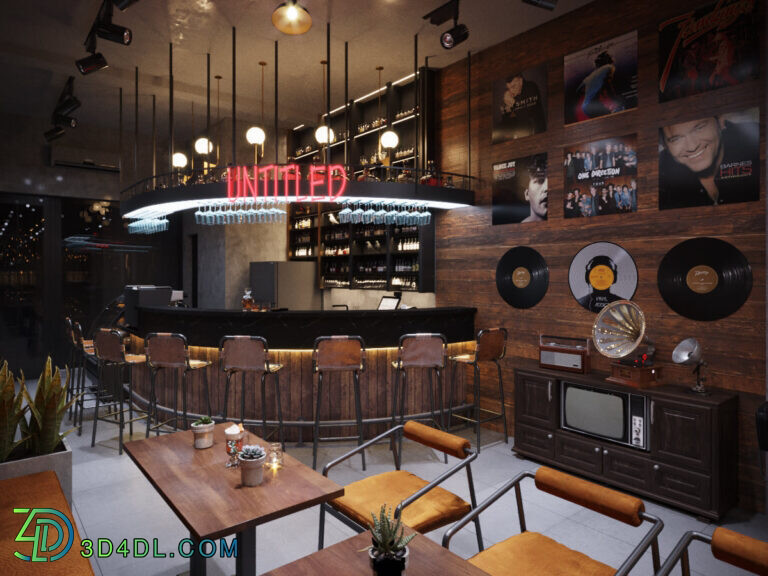 3D Model Interior Coffee 42 Scenes File 3dsmax By TrungKien