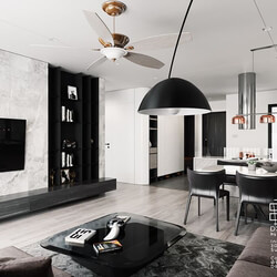 3D Interior Kitchen- Livingroom 62 Scene 3dsmax By DucNguyen  
