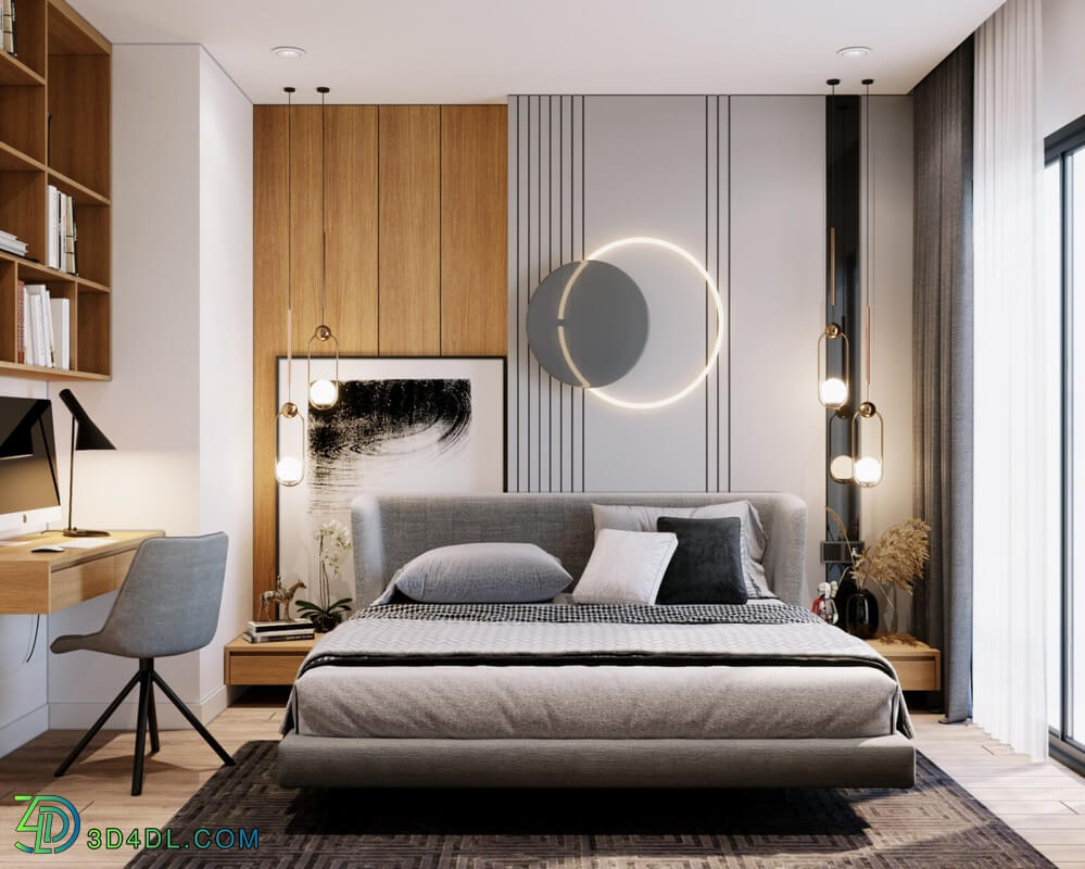 3D Interior Scenes File 3dsmax Model Bedroom 325 By TrangChuot