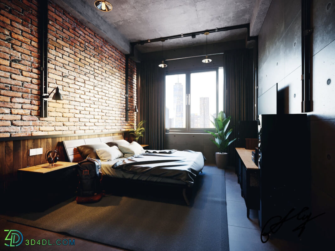 3D Interior Scenes File 3dsmax Model Bedroom 460 By VietHoang