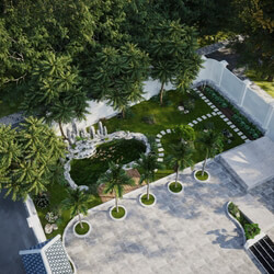  3D Exterior Garden Landscape by Quann Keuu 