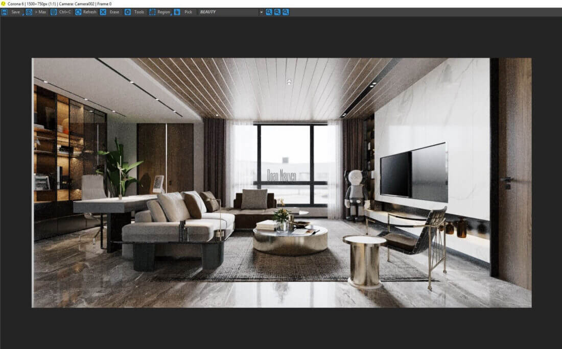 3D Interior Scene File 3dsmax Model Livingroom 547 By Doan Nguyen