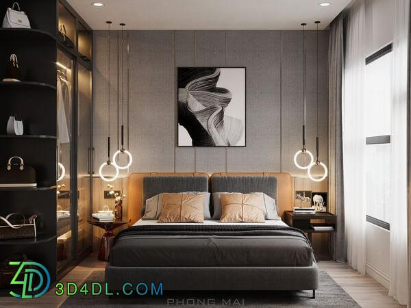 3D Interior Scenes File 3dsmax Model Bedroom 446 By Phong Mai