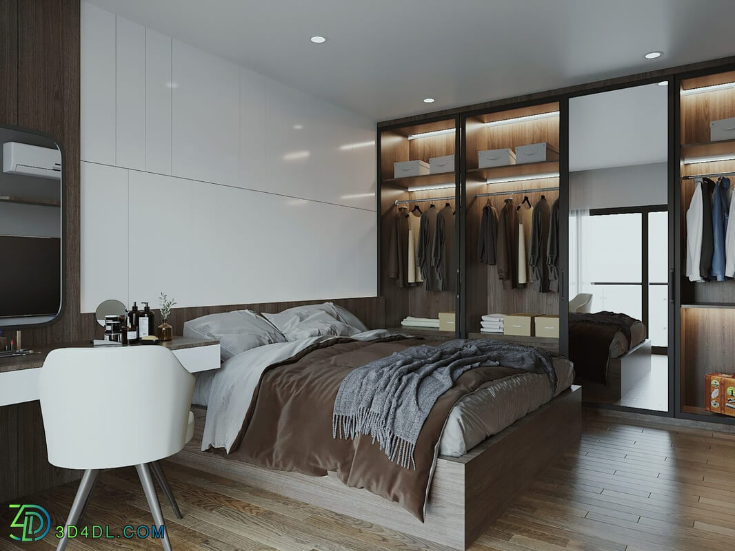 3D Interior Scenes File 3dsmax Model Bedroom 307 By Nguyen Tuan