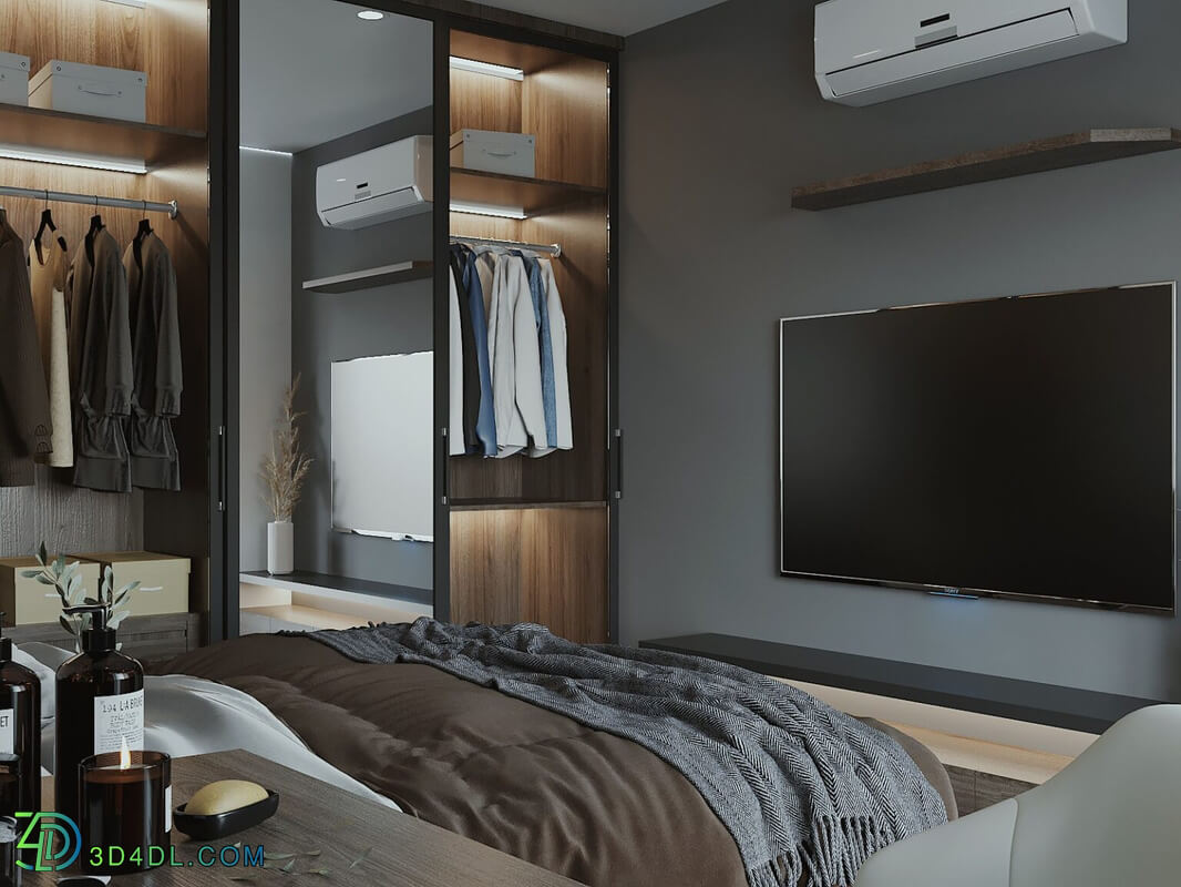 3D Interior Scenes File 3dsmax Model Bedroom 307 By Nguyen Tuan