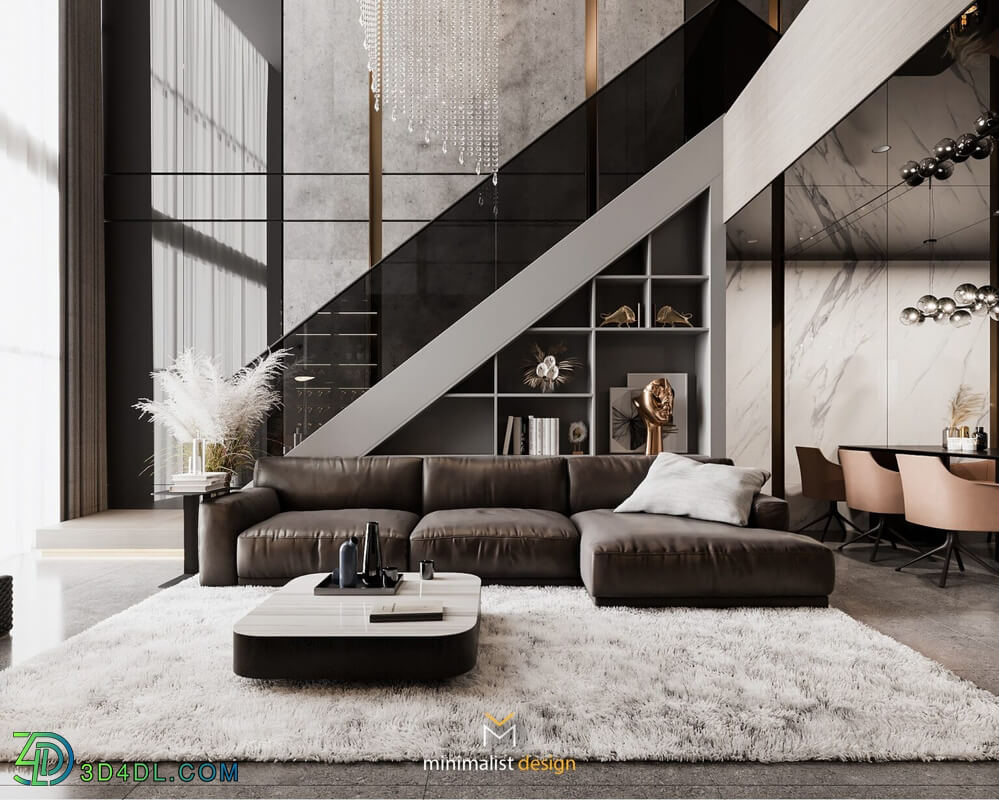 3D Interior Scene File 3dsmax Model Livingroom 417 By TranHien