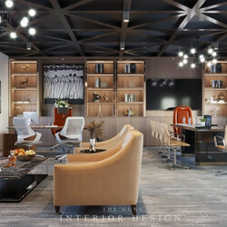  3D Office room Interior By Nguyen The Hung 