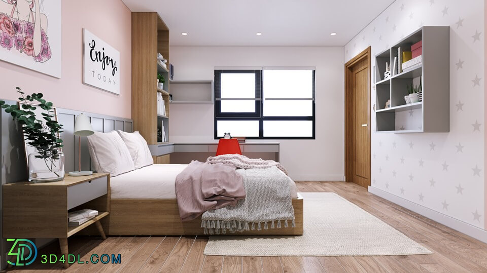 3D Interior Scenes File 3dsmax Model Bedroom Girl 116 By Phan Thanh Duong