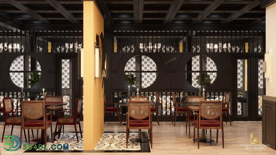 3D Model Interior Coffee 12 Scenes File 3dsmax By ChuThang 