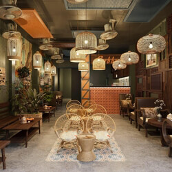 3D Model Interior Coffee 51 Scenes File 3dsmax By HuyDam 