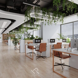  Office Interior Model by Huy Dam 
