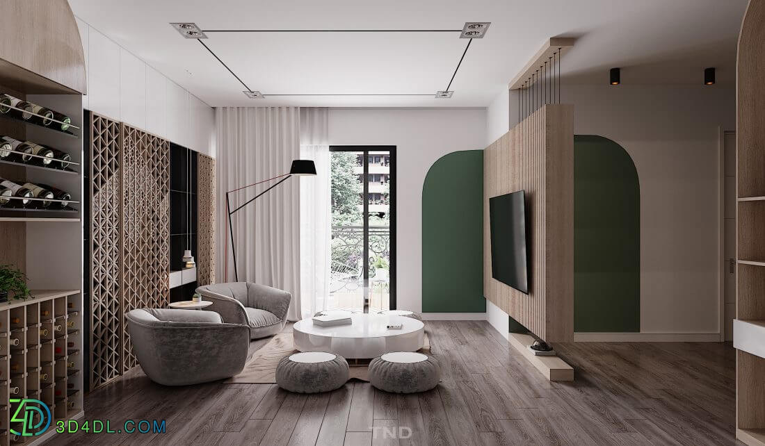 3D Interior Apartment 51 Scene File 3dsmax By TuongNguyenDuy 