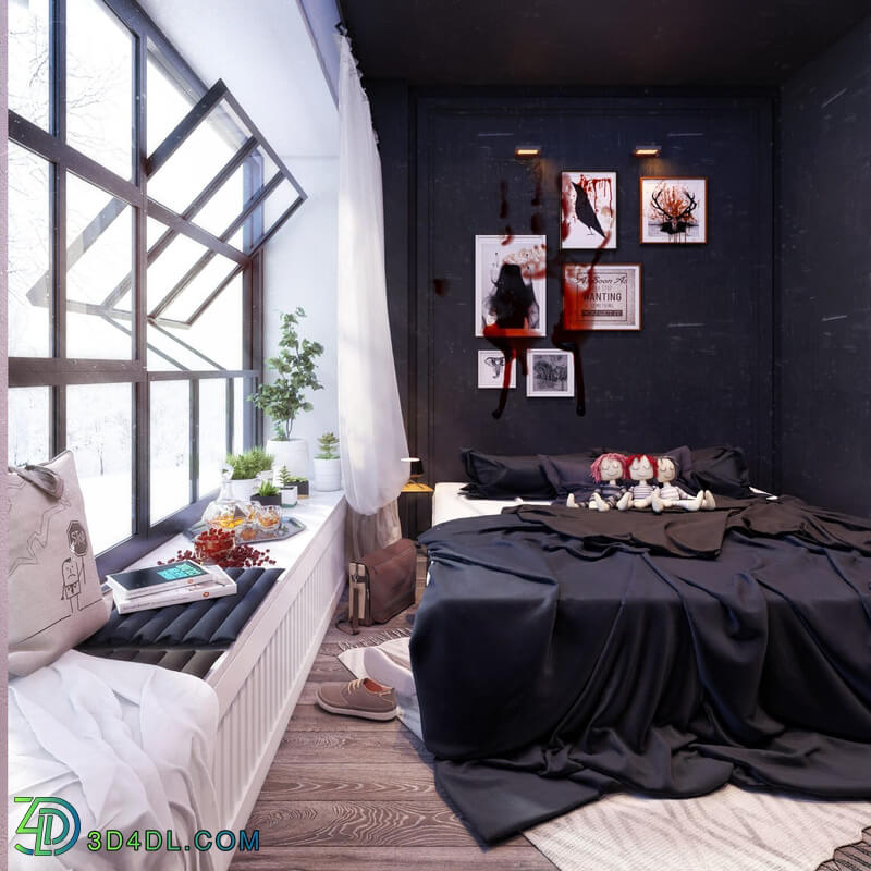 3D Interior Scene File 3dsmax Model Bedroom 364 By Doan Nguyen