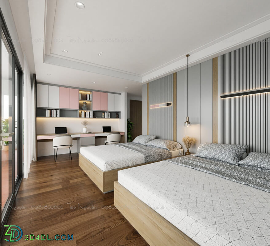 3D Interior Scenes File 3dsmax Model Bedroom 417 By Tiep Nguyen