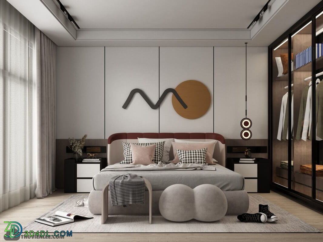 3D Interior Scenes File 3dsmax Model Bedroom 398 By Huy Hieu Lee