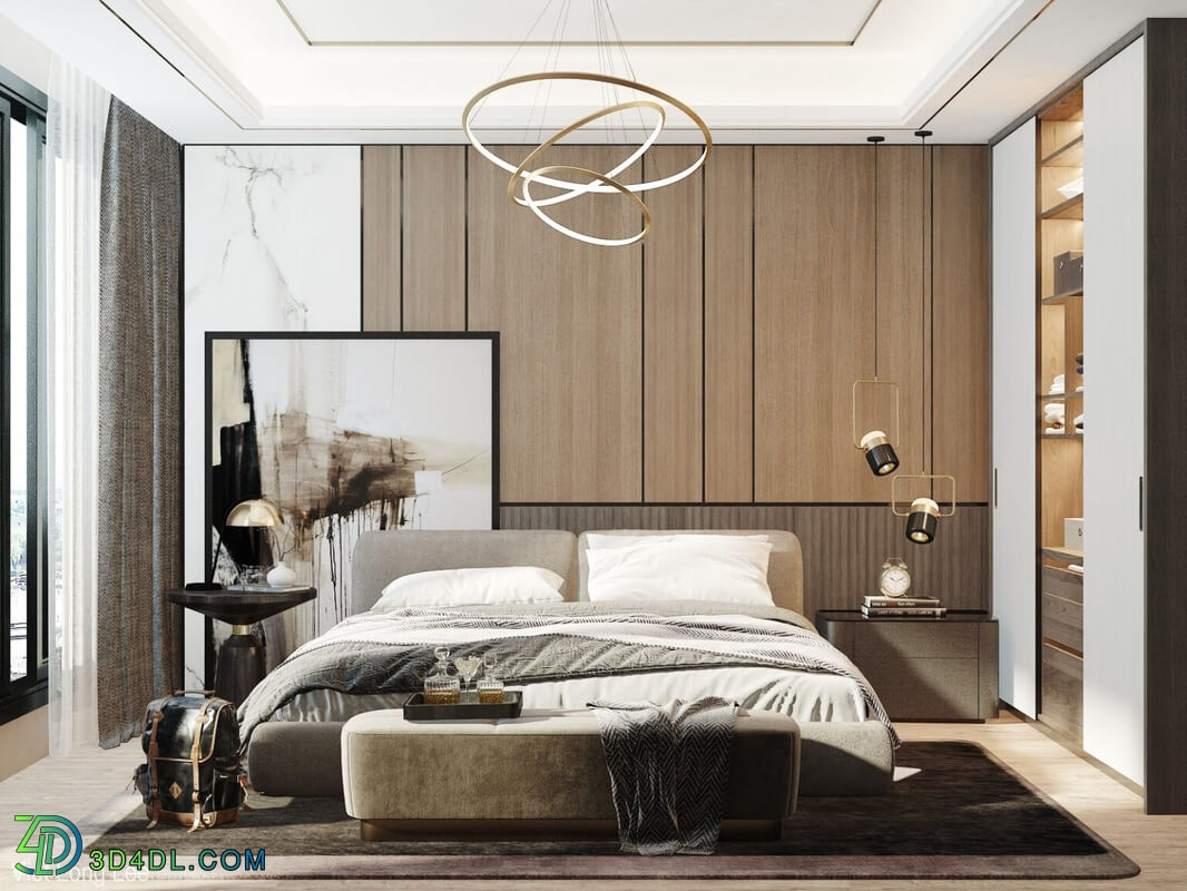 3D Interior Scenes File 3dsmax Model Bedroom 440 By Viet Long Lee