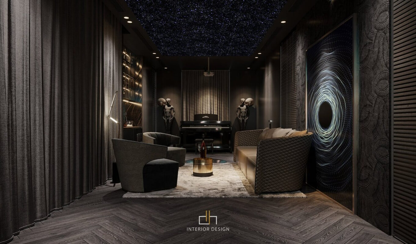  3D Movie Room Interior By Dat Hip