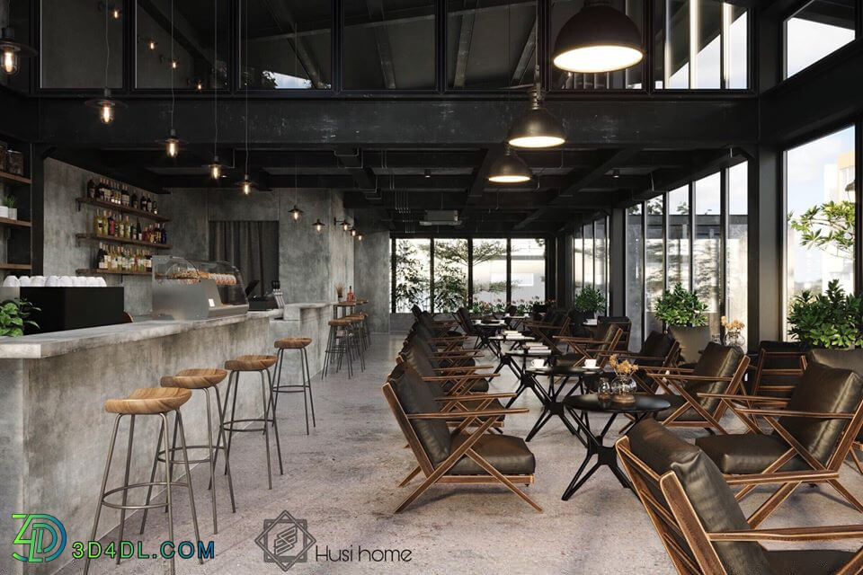 3D Model Interior Coffee 11 Scenes File 3dsmax By TriSi 