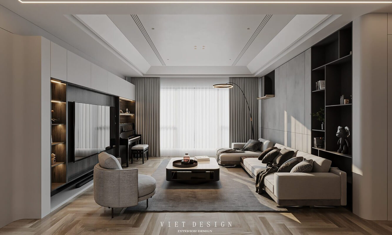  Living Room - Kitchen Interior Model by Hoa Tran