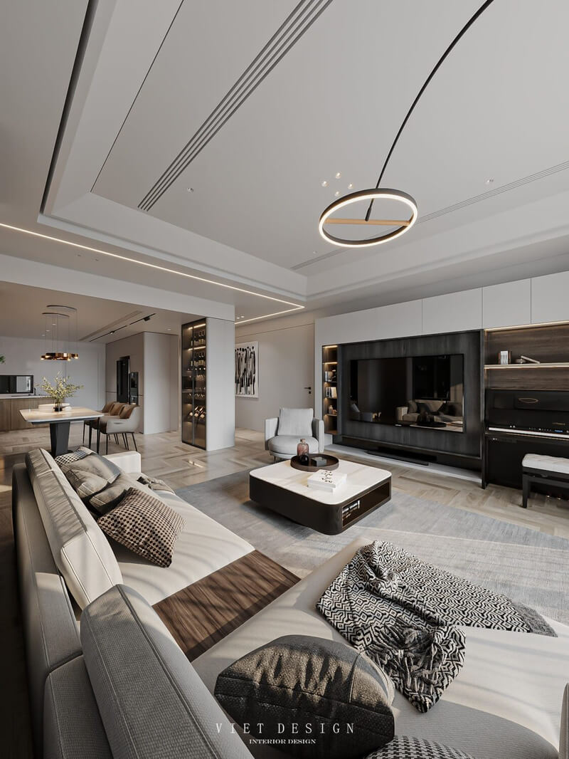  Living Room - Kitchen Interior Model by Hoa Tran