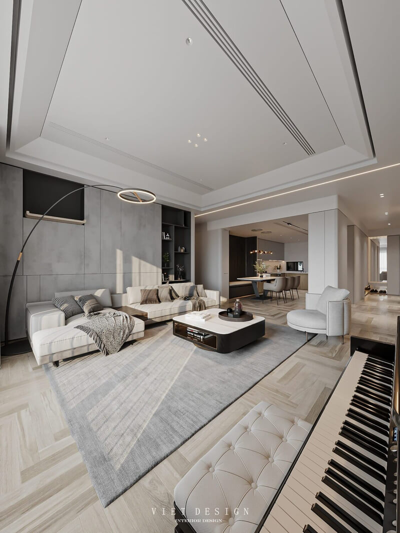  Living Room - Kitchen Interior Model by Hoa Tran
