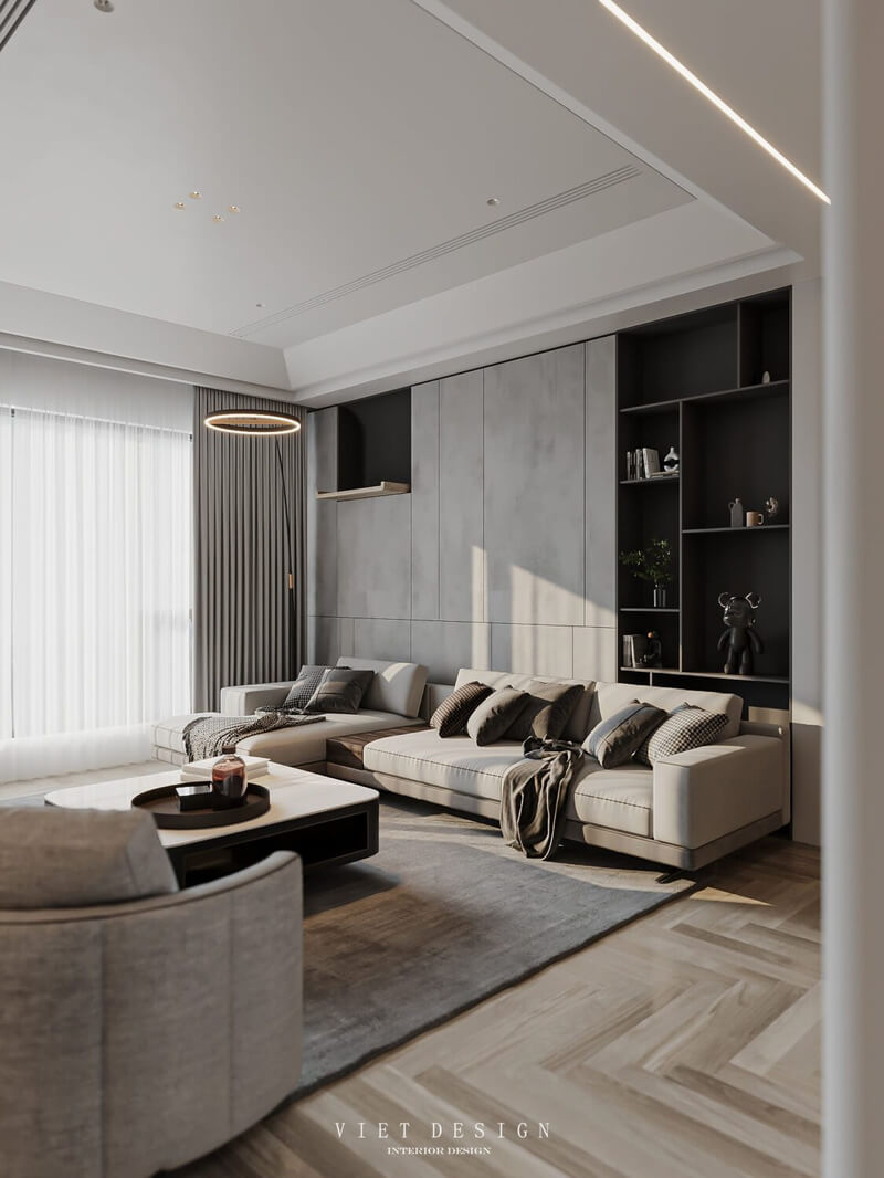  Living Room - Kitchen Interior Model by Hoa Tran