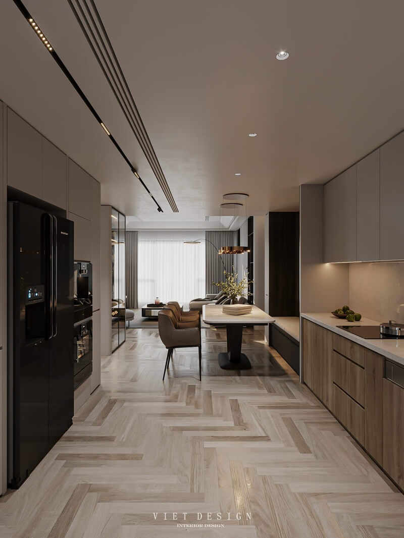  Living Room - Kitchen Interior Model by Hoa Tran