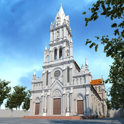 3D Exterior Church Scene File 3dsmax By DangDuc  