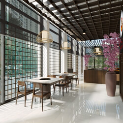  Restaurant Interior Model by Nguyen Cuong 