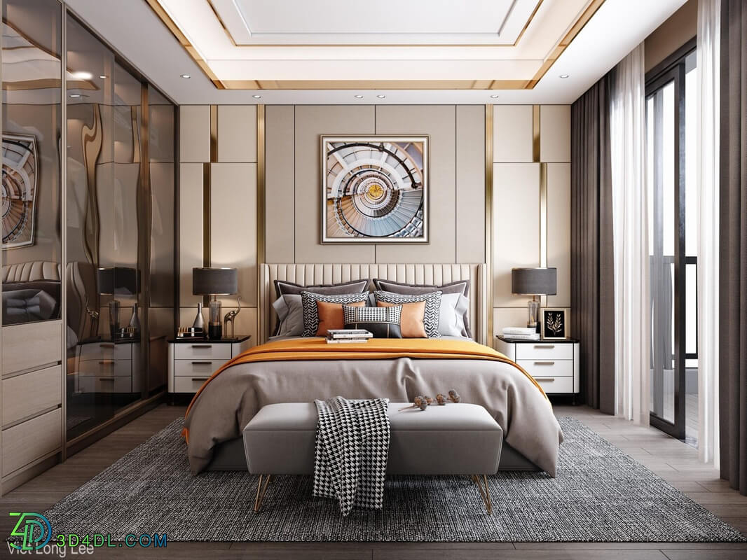 3D Interior Scenes File 3dsmax Model Bedroom 432 By Viet Long Lee