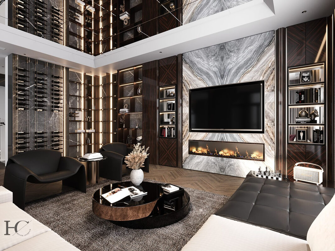 13192. 3D Living Room - Kitchen Interior Model Download by Nguyen Huu Cong