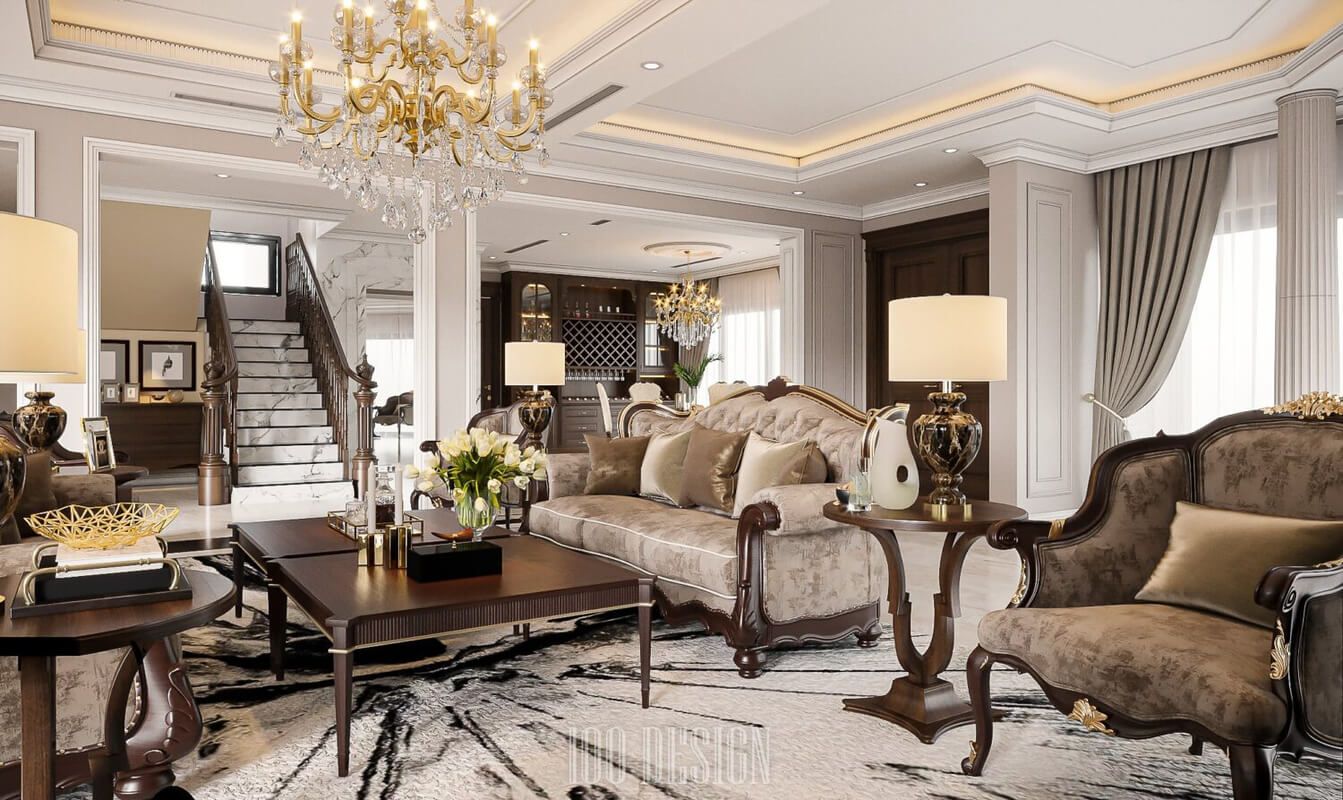  Living Room- Kitchen Interior by Pham Ha