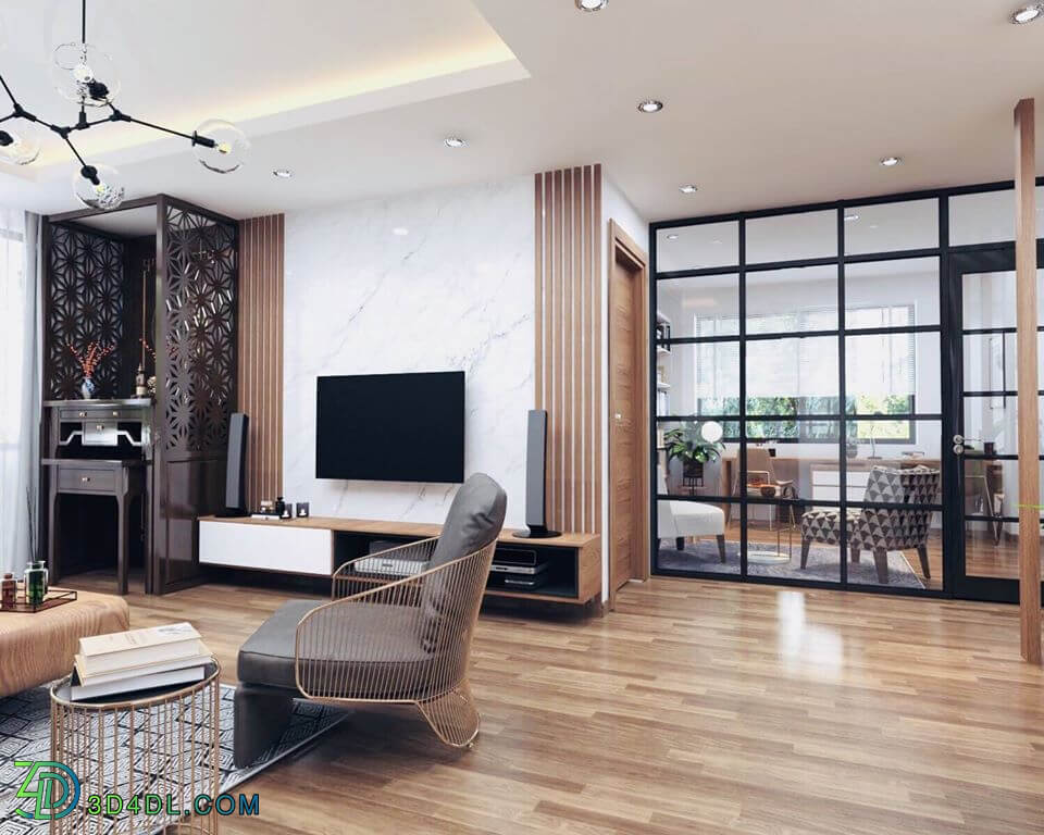 3D Interior Apartment 78 Scene File 3dsmax 