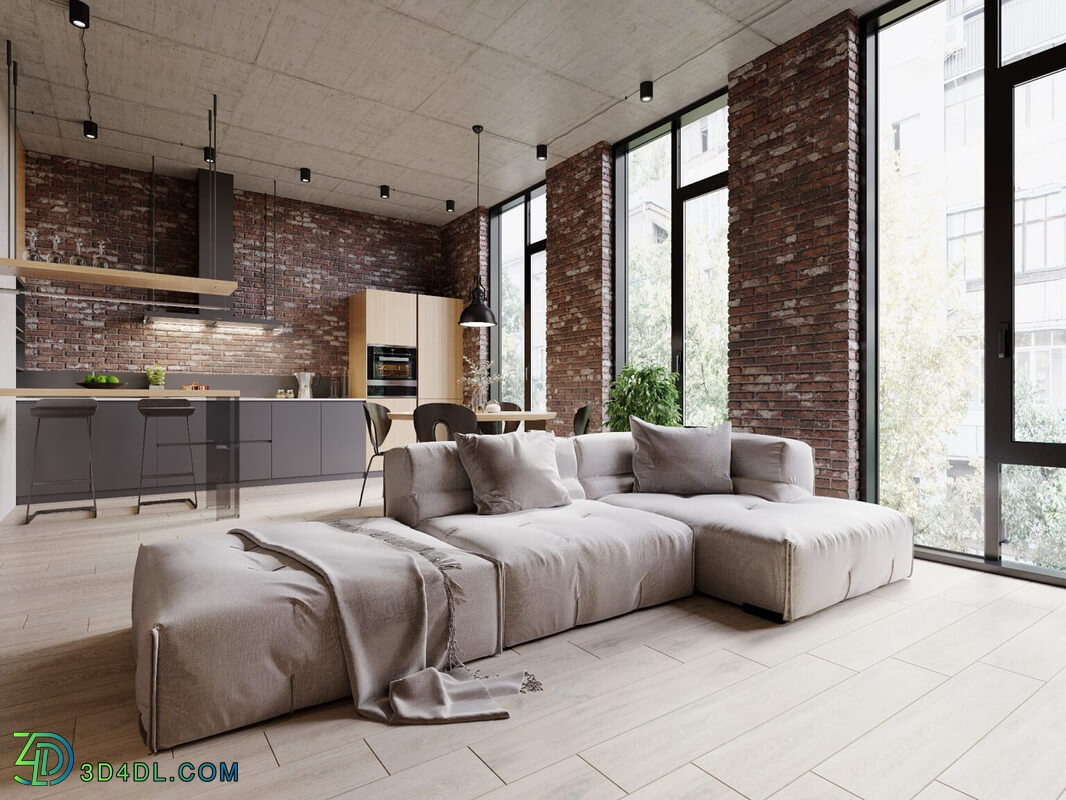 3D Interior Apartment 142 Scene File 3dsmax By BangCan