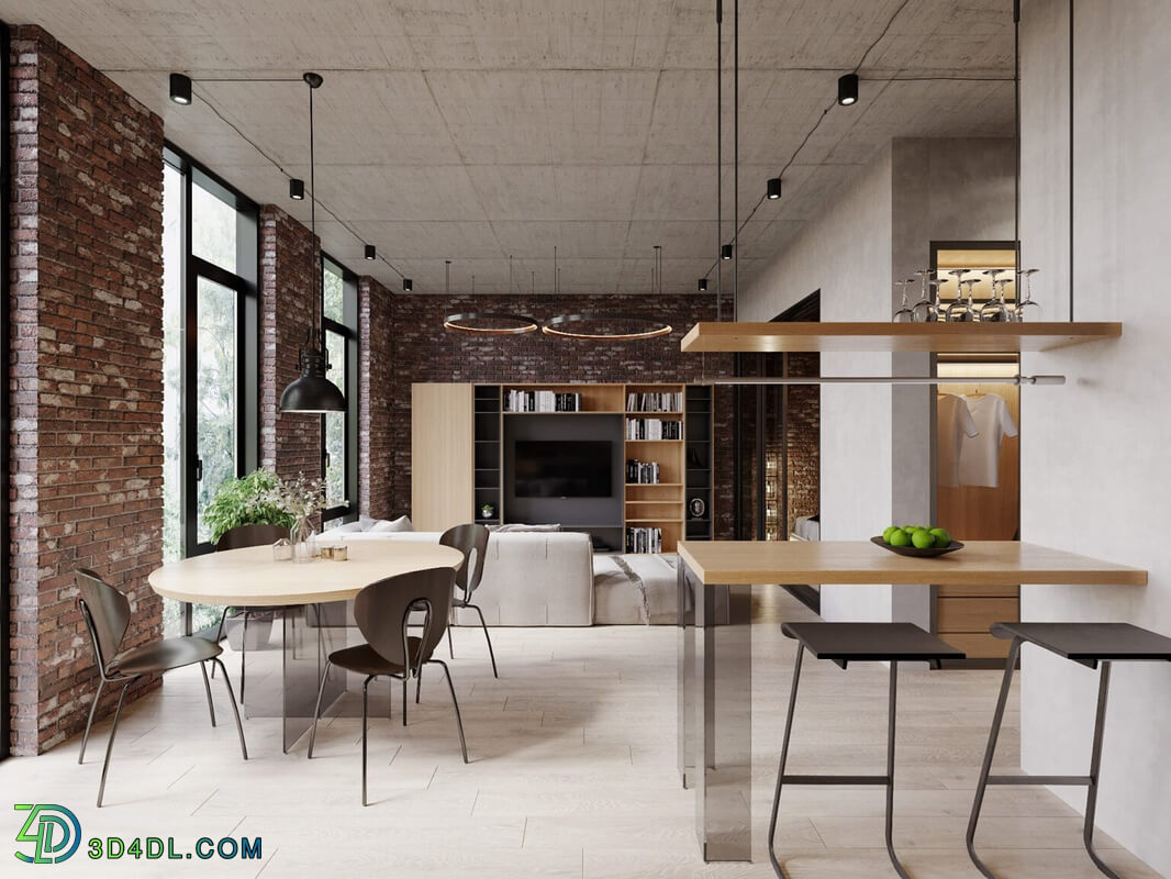 3D Interior Apartment 142 Scene File 3dsmax By BangCan