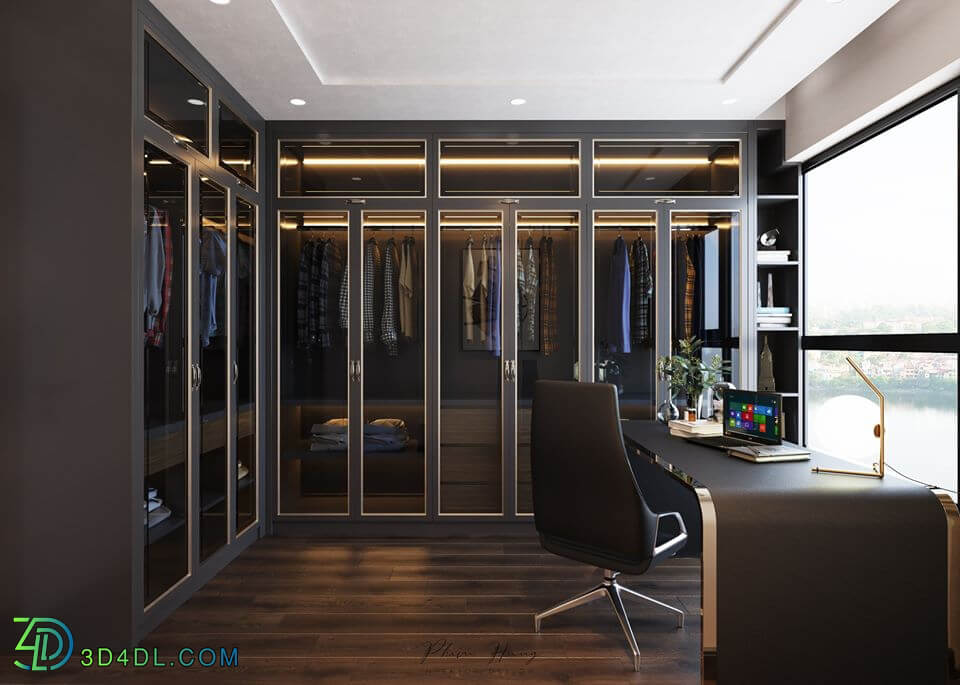 3D Interior Scene File 3dsmax Model Dressingroom By PhamHung