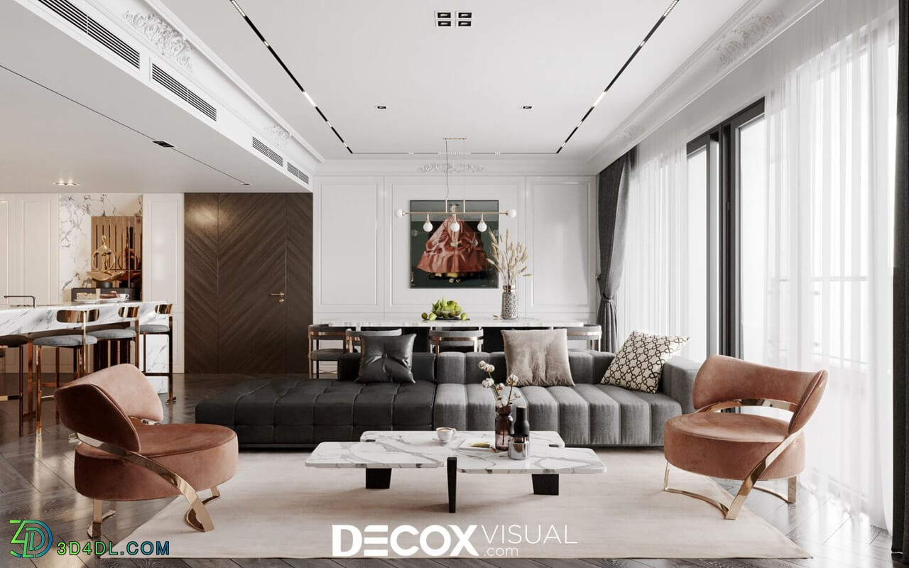 3D Interior Scene File 3dsmax Model Livingroom 462 By Dam Quang Trung