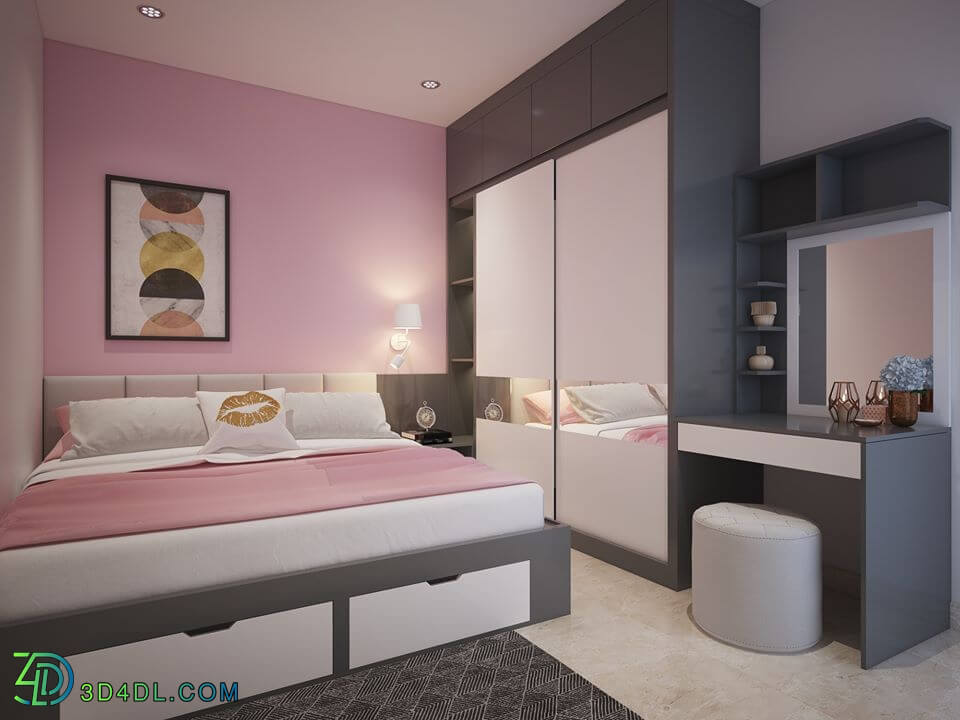 3D Interior Apartment 56 Scene File 3dsmax By PhanUyen 