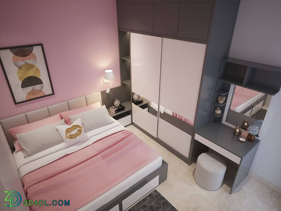 3D Interior Apartment 56 Scene File 3dsmax By PhanUyen 