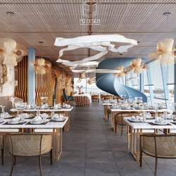  Restaurant Interior Model by Pham Minh Quang 