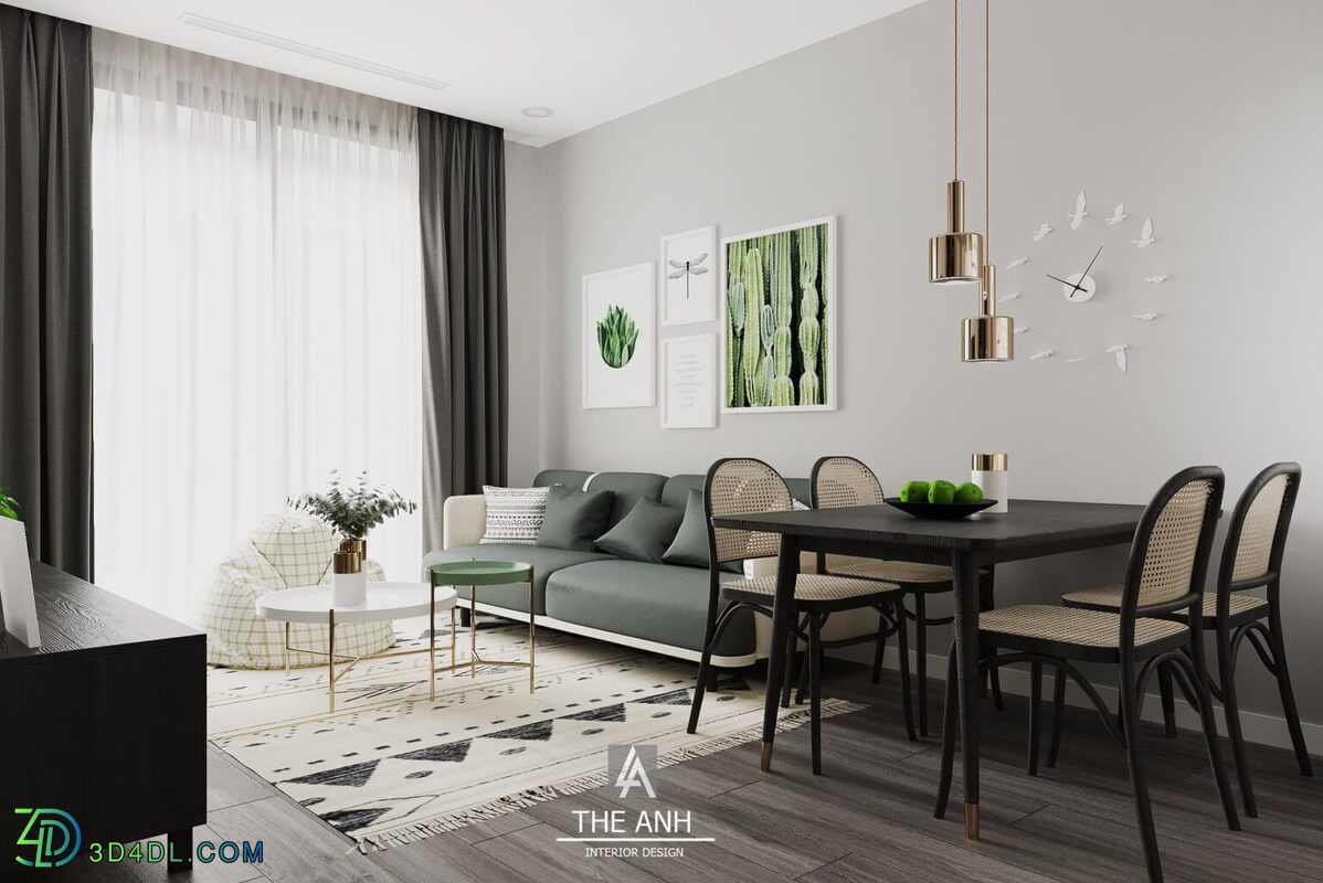 3D Interior Apartment 100 Scene File 3dsmax By The Anh