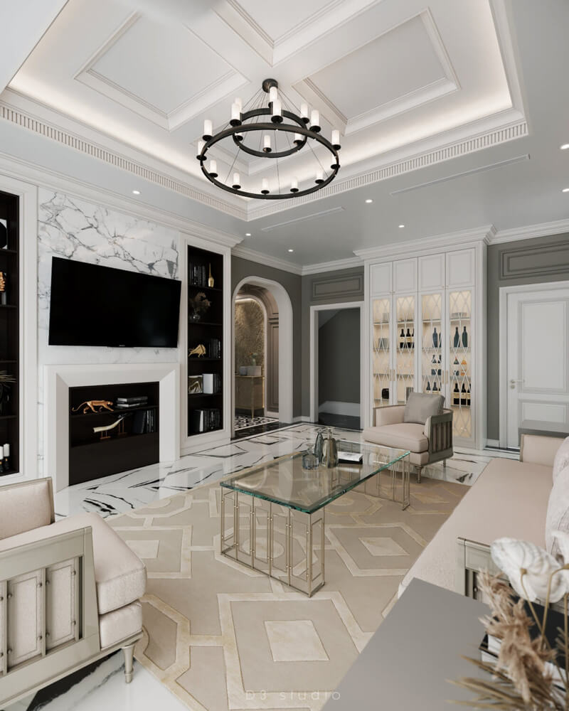  3D Interior Living room- kitchen by Duong Bui