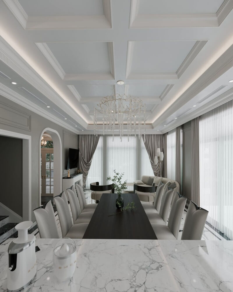 3D Interior Living room- kitchen by Duong Bui