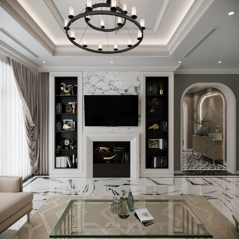  3D Interior Living room- kitchen by Duong Bui