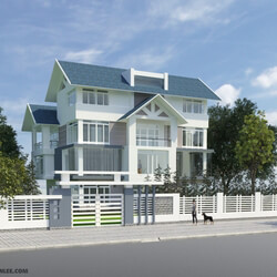 3D Exterior House 4 Scene Model 3dsmax By Huy Hieu Lee 