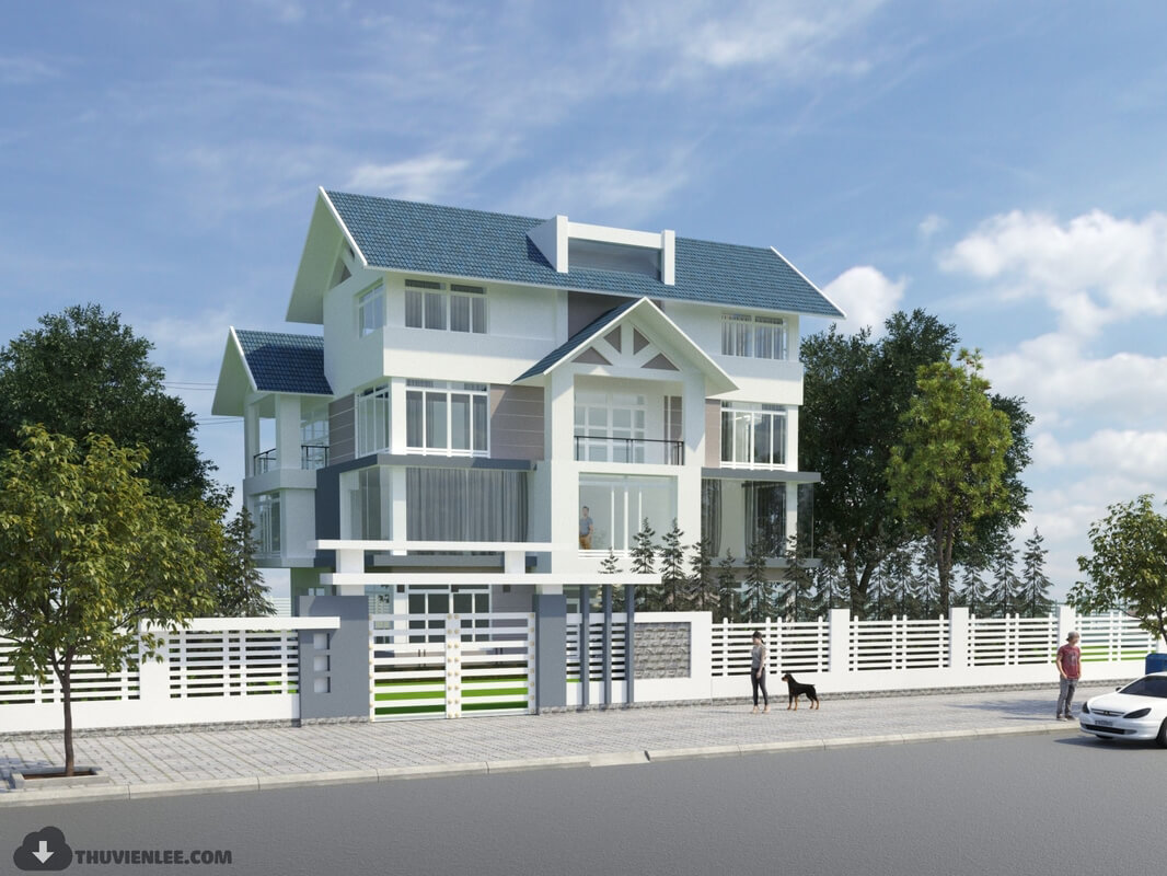 3D Exterior House 4 Scene Model 3dsmax By Huy Hieu Lee