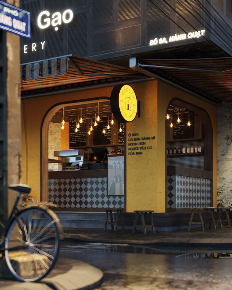  Bakery Shop Exterior Model by Pv Tung