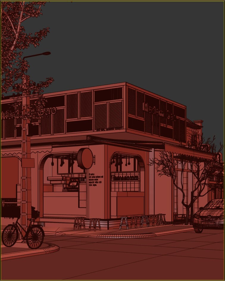  Bakery Shop Exterior Model by Pv Tung
