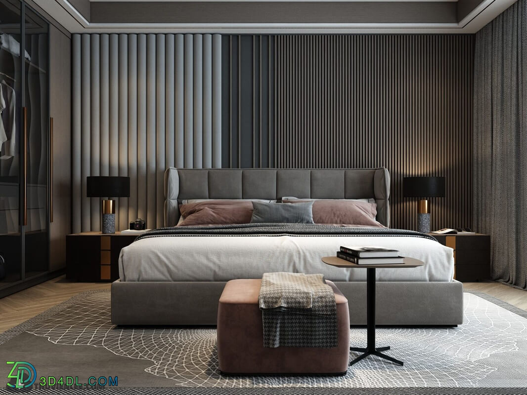 3D Interior Scenes File 3dsmax Model Bedroom 409 By Huy Hieu Lee